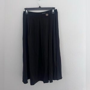 Who What Wear Black Pleated Midi Skirt Size 2
